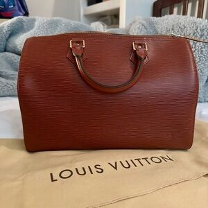LOUIS VUITTON Speedy 30 Epi Leather Brown/Cognac
